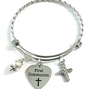 NWOT Girls First Communion Gift, Religious Cross Jewelry